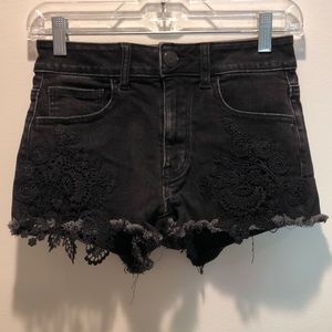 Black lace shorts - AEO